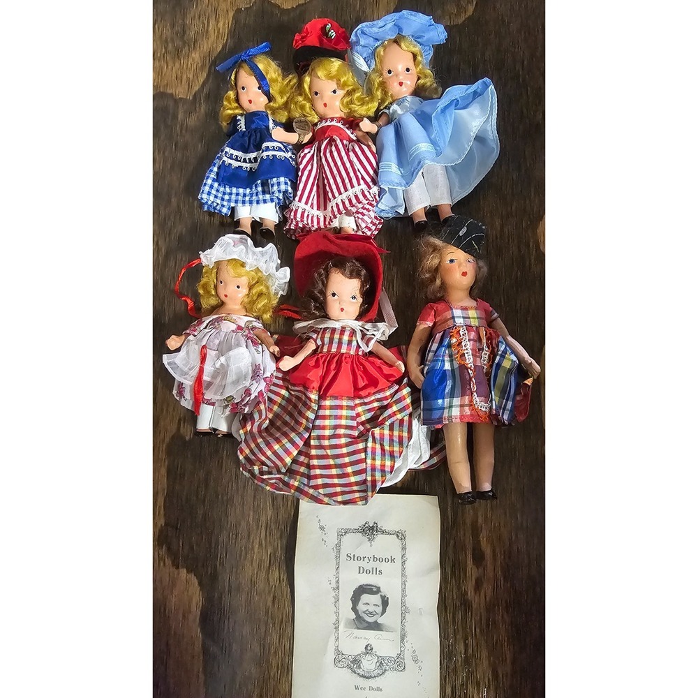 Nancy Ann Storybook Dolls Vintage 6 piece lot